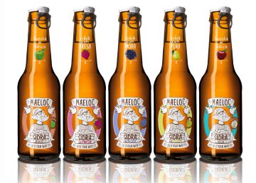 Sidras de las marcas Ladrón de Manzanas (Heineken) y Maeloc (Hijos de Rivera)