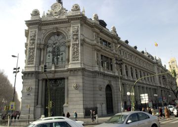 Fachada del edifico del Banco de España en la plaza de Cibeles, Madrid.