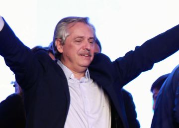 El candidato del peronismo, Alberto Fernández, tras su triunfo en las elecciones primarias.