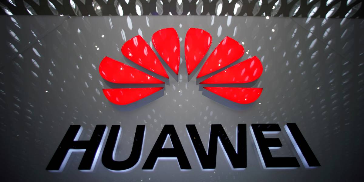 Logotipo de la empresa tecnológica china Huawei.