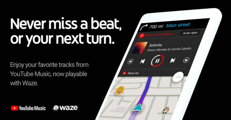 YouTube Music llega a Waze.