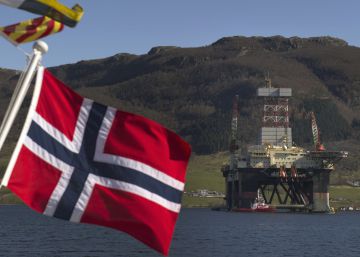 Una palataforma petrolífera en Noruega.