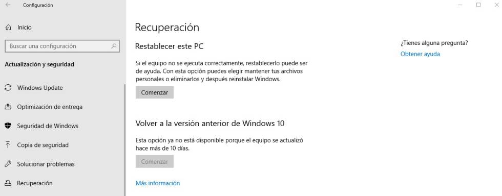 ¿No te funciona bien Windows 10? Así puedes dejarlo como nuevo