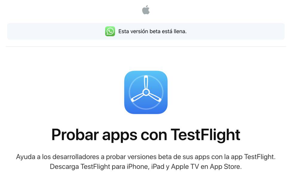 Testflight de WhatsApp en iPhone: