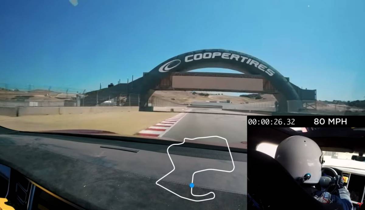 Tesla Model S: así batió el récord de velocidad en Laguna Seca (vídeo)