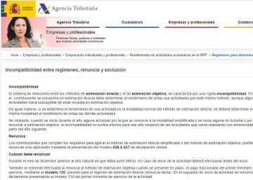Regímenes fiscales en autónomos y su incompatibilidad