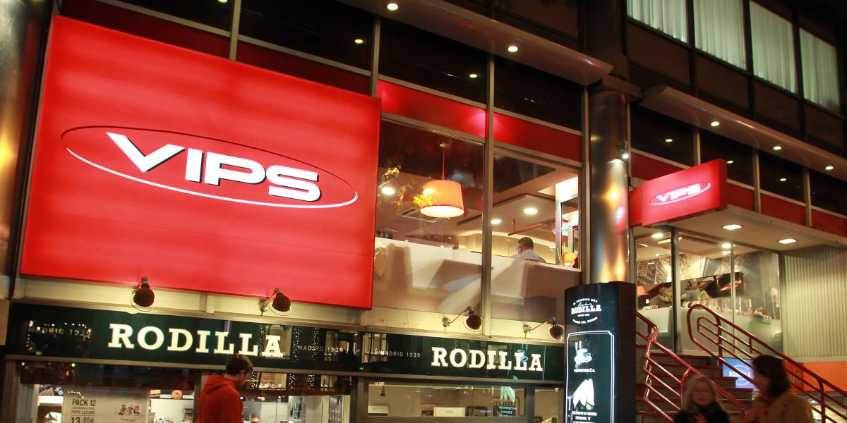 Un restaurante Vips en la calle Serrano de Madrid.