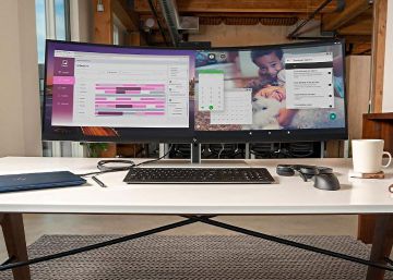 HP presenta un monitor 4K panorámico con el tamaño de dos pantallas de 24''