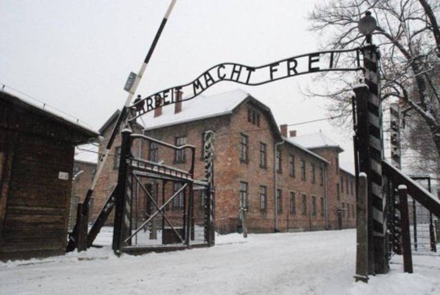 Entrada del campo de concentración de Auschwitz.