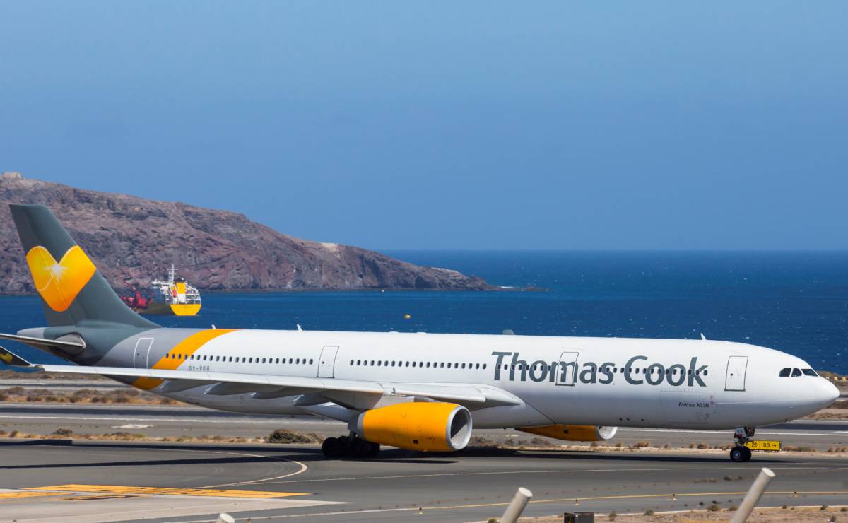 Un avión en el aeropuerto de Gran Canaria