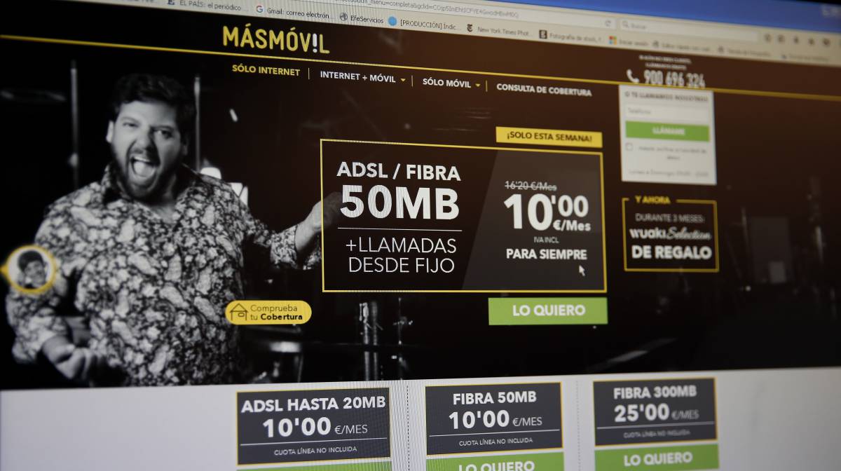 Web de MásMóvil.