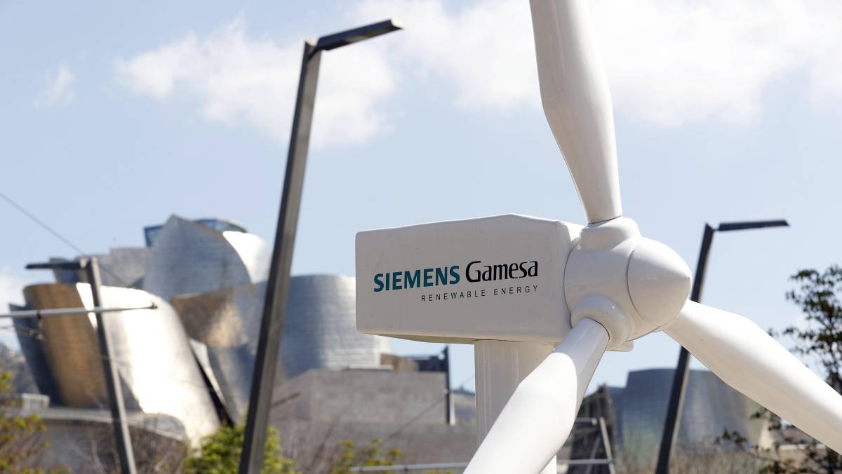 Un molino que fabrica la compañía Simens Gamesa.rn