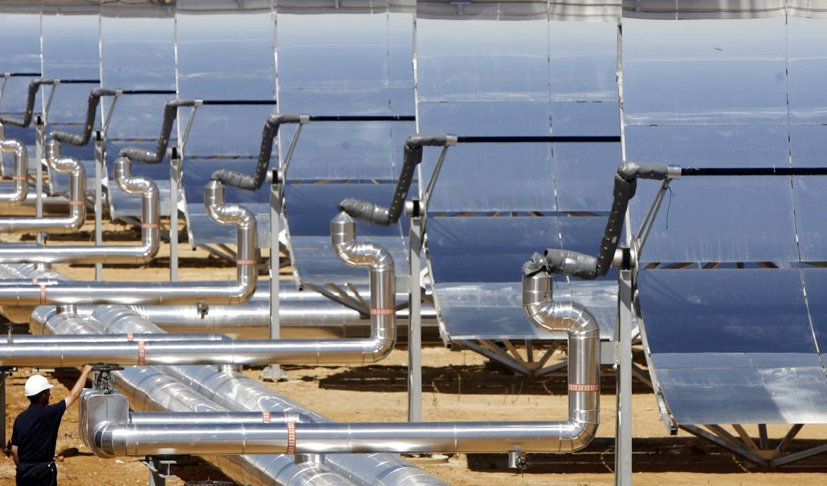 Imagen de una instalación solar de Acciona.