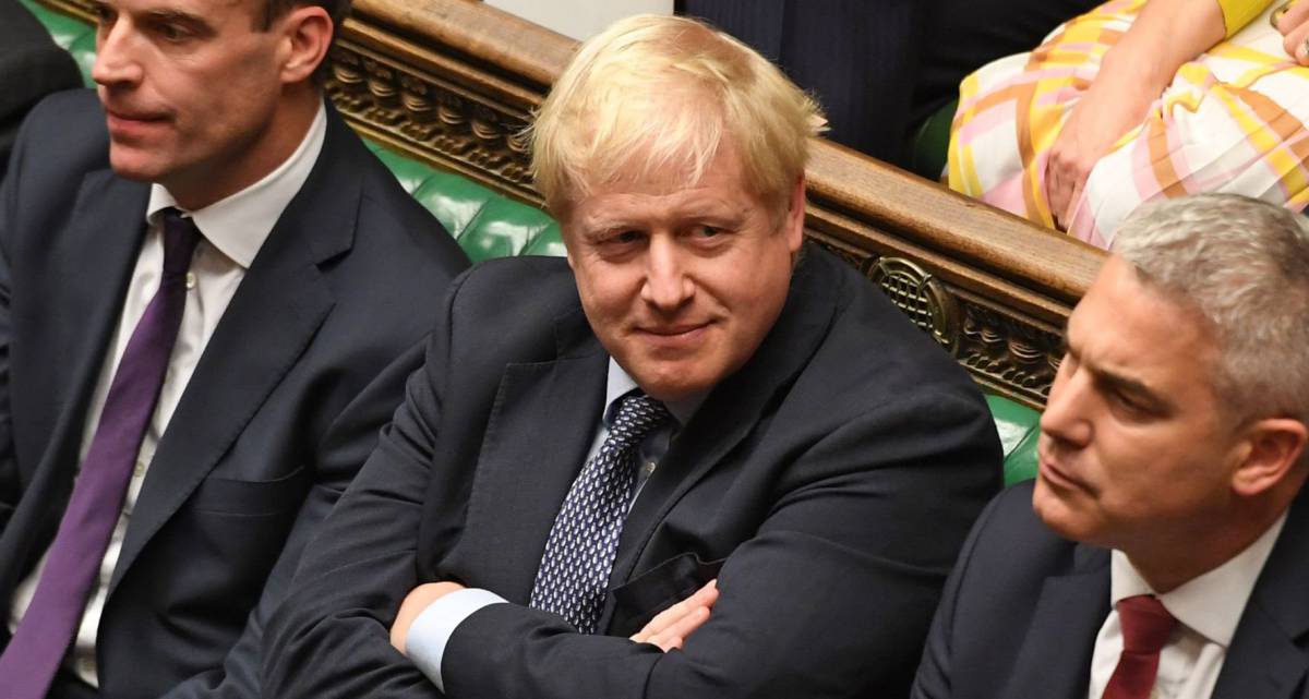 Boris Johnson en e Parlamento británico el pasado sábado.