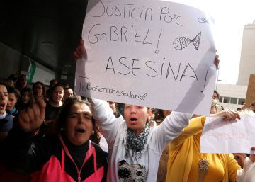 Imagen captada durante una manifiestación sobre el Caso Gabriel en Almería.