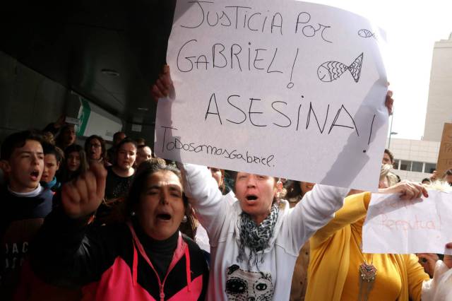 Imagen captada durante una manifiestación sobre el Caso Gabriel en Almería.