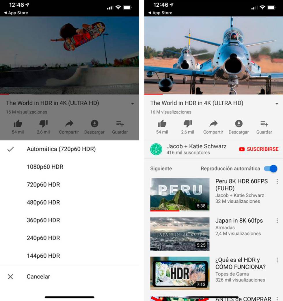 YouTube activa el HDR en los iPhone 11.