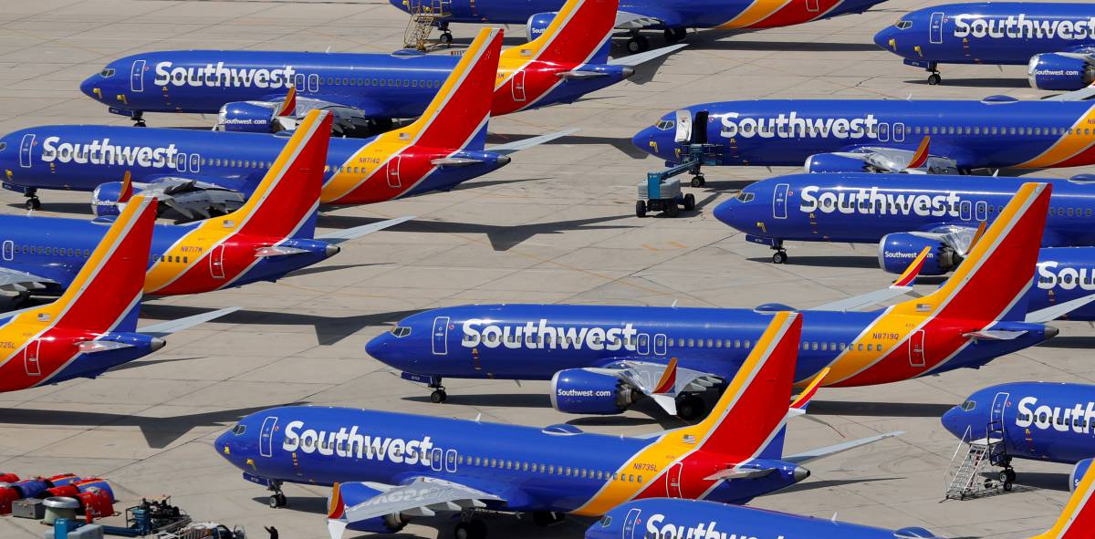Aviones Boeing 737 Max, aparcados en instalaciones de Boeing en Seattle.