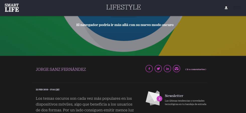 Cómo disfrutar de un modo oscuro en cualquier página web