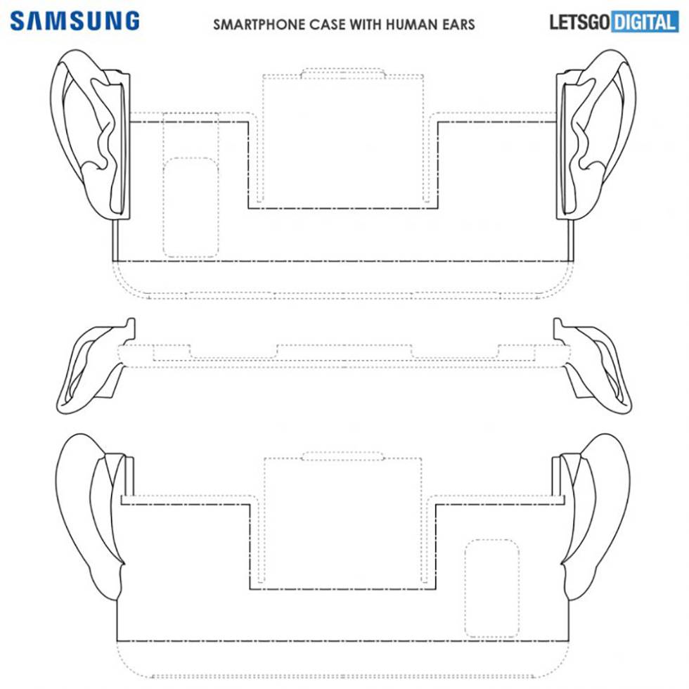 Carcasa con orejas de Samsung.