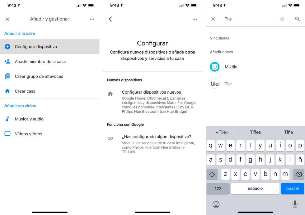 Configurar Tile con el asistente de Google.