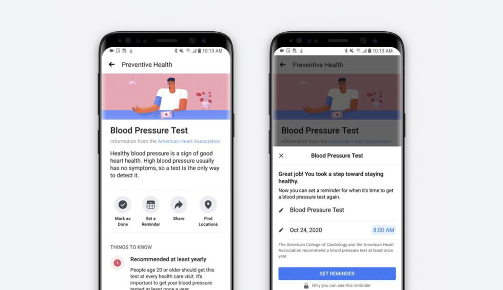 Facebook lanza una App para cuidar de nuestra salud