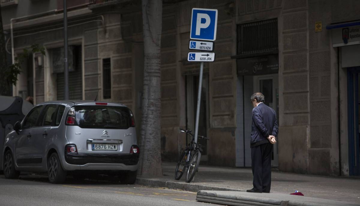 Plaza para personas con discapacidad en Barcelona.