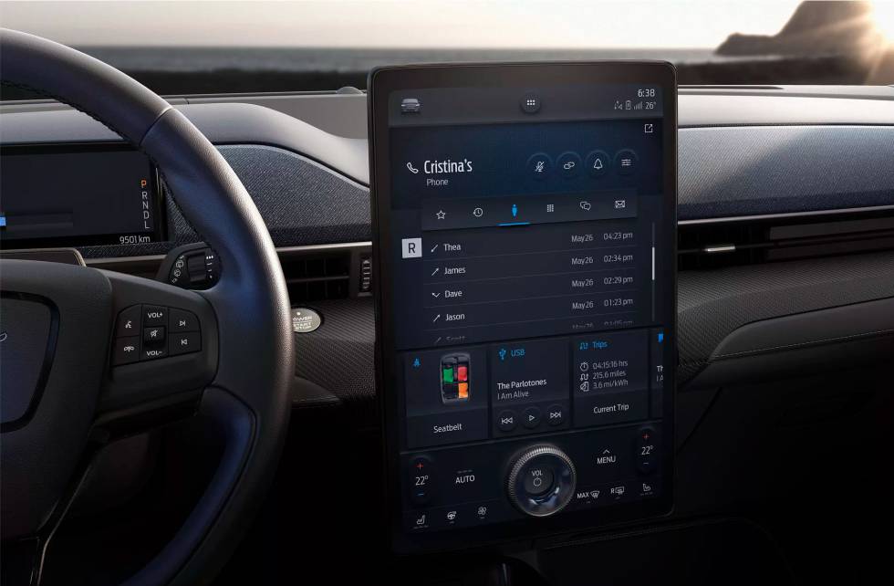 Interior del futuro Ford Mustang Match-E.