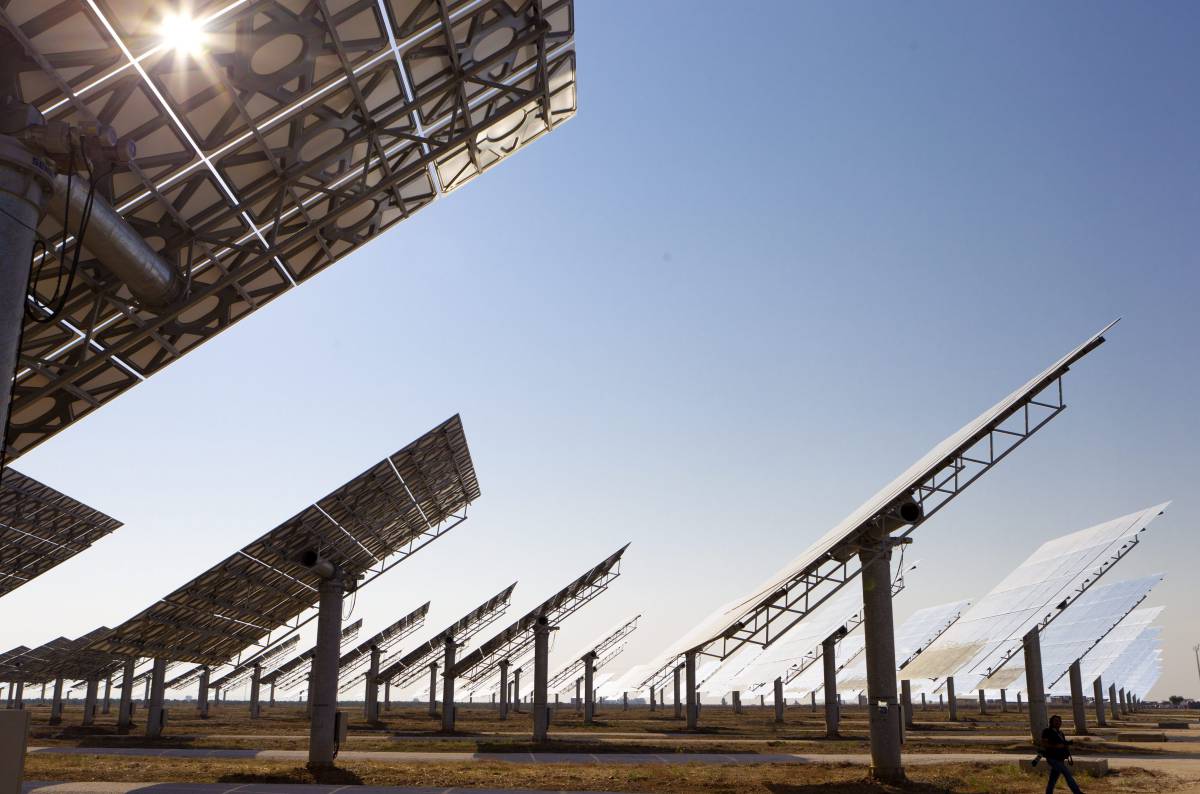 Planta fotovoltaica en la provincia de Sevilla.