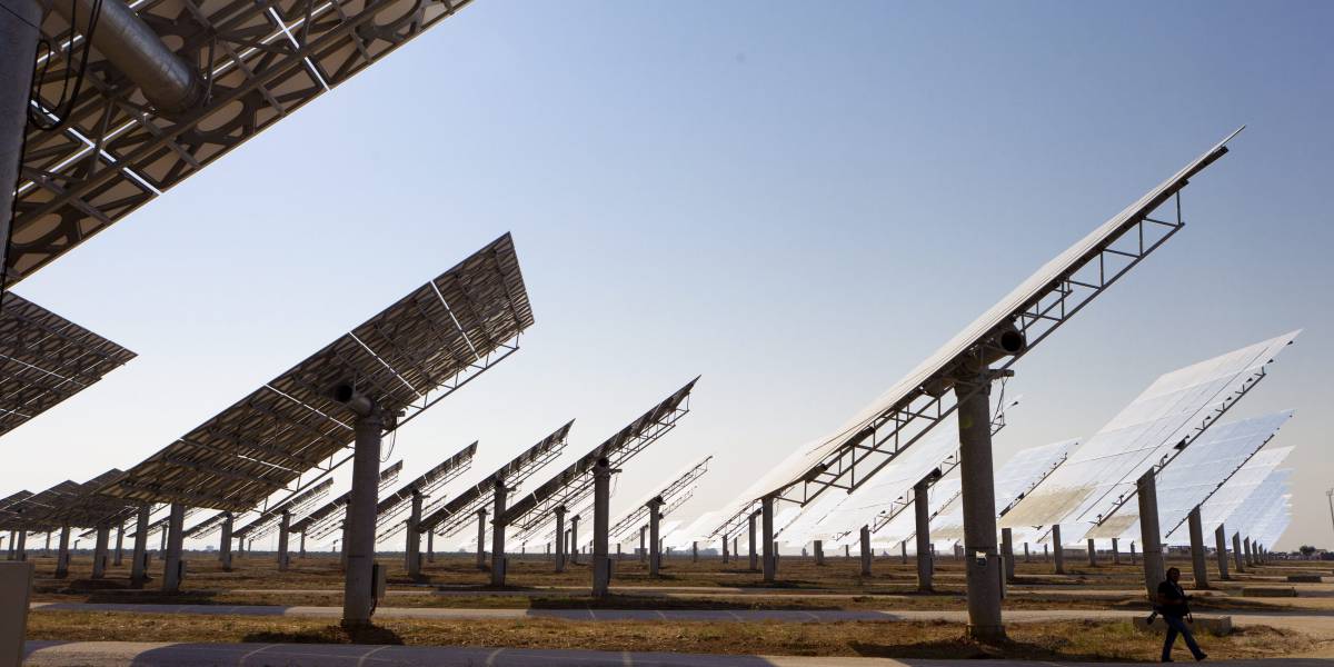 Planta fotovoltaica en la provincia de Sevilla.