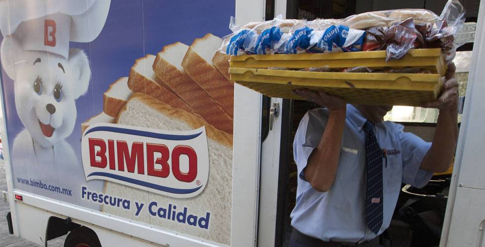 Un repartidor de Bimbo en Ciudad de México.