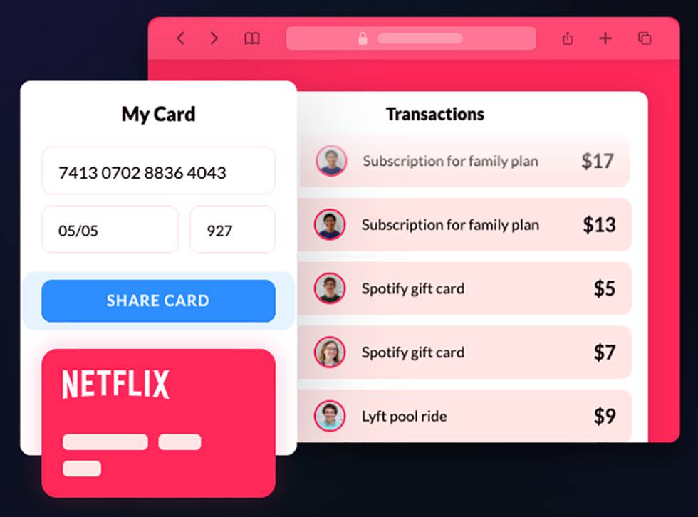 Shared cards para servicios.