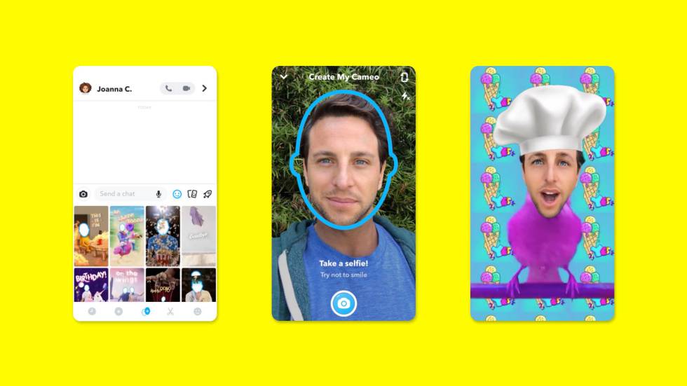 Cameos, la nueva función de Snapchat que Instagram tendrá que copiar