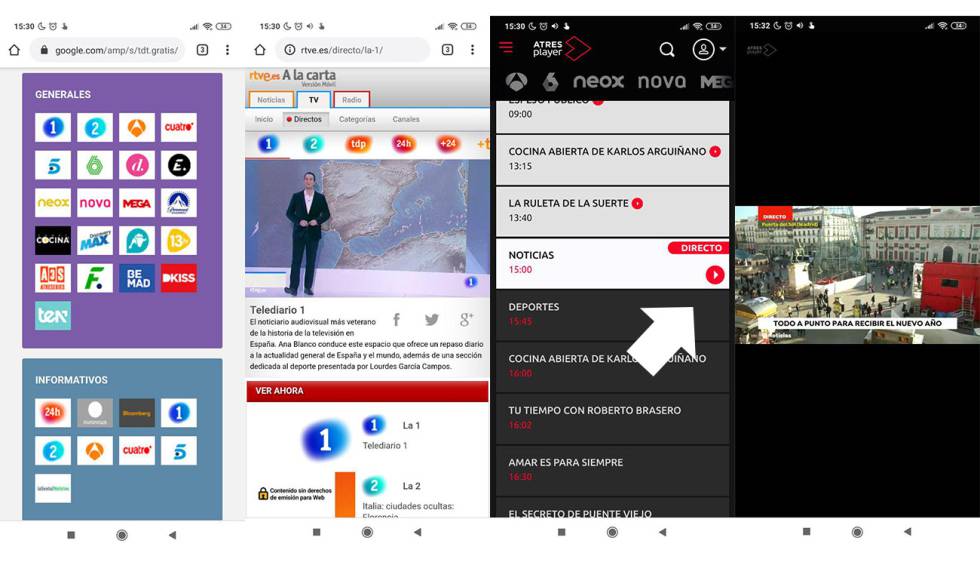 Cómo ver las campanadas desde el móvil en streaming