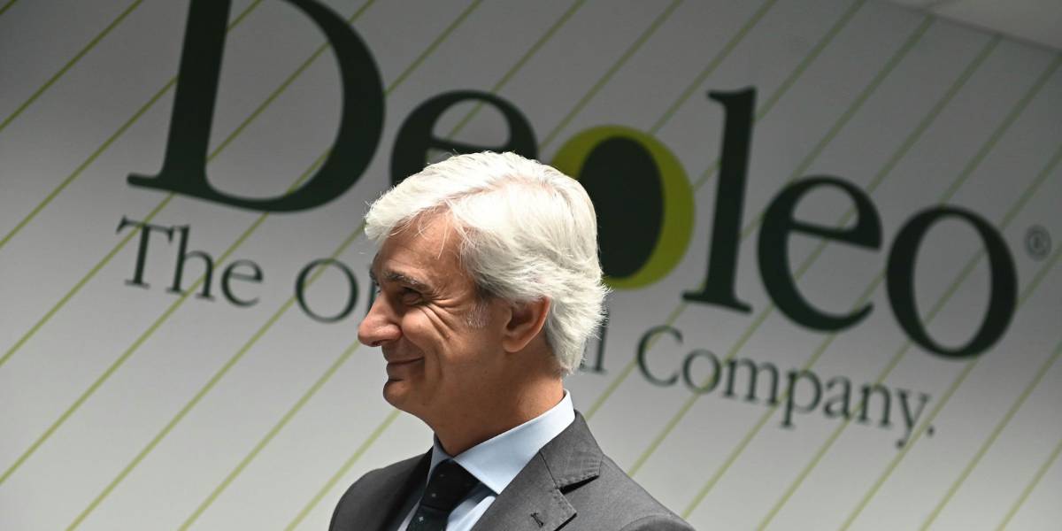 El presidente y consejero delegado de la aceitera Deoleo, Ignacio Silva durante la Junta Extraordinaria de Accionistas en la sede de la compañía en Rivas