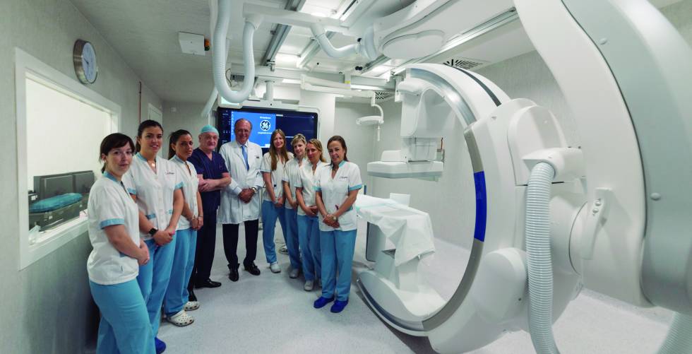 Nueva sala de electrofisiología del hospital HLA Moncloa.