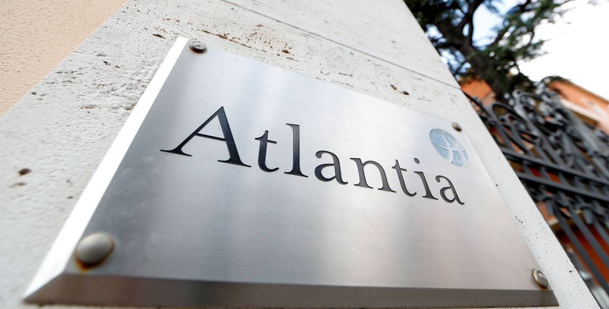 Logo de Atlantia en su sede central de Roma.