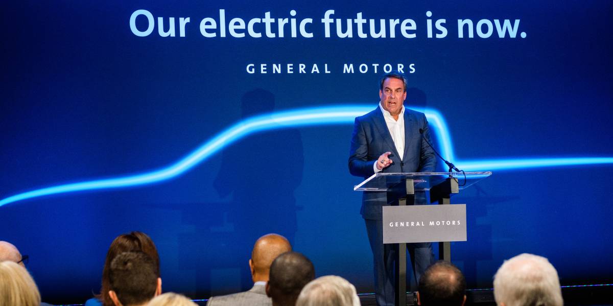 Mark Reuss, presidente de General Motors, en una rueda de prensa hoy en Detroit, en el Estado de Michigan (Estados Unidos)
