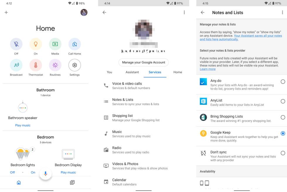 Seleccionar Keep como app de notas.