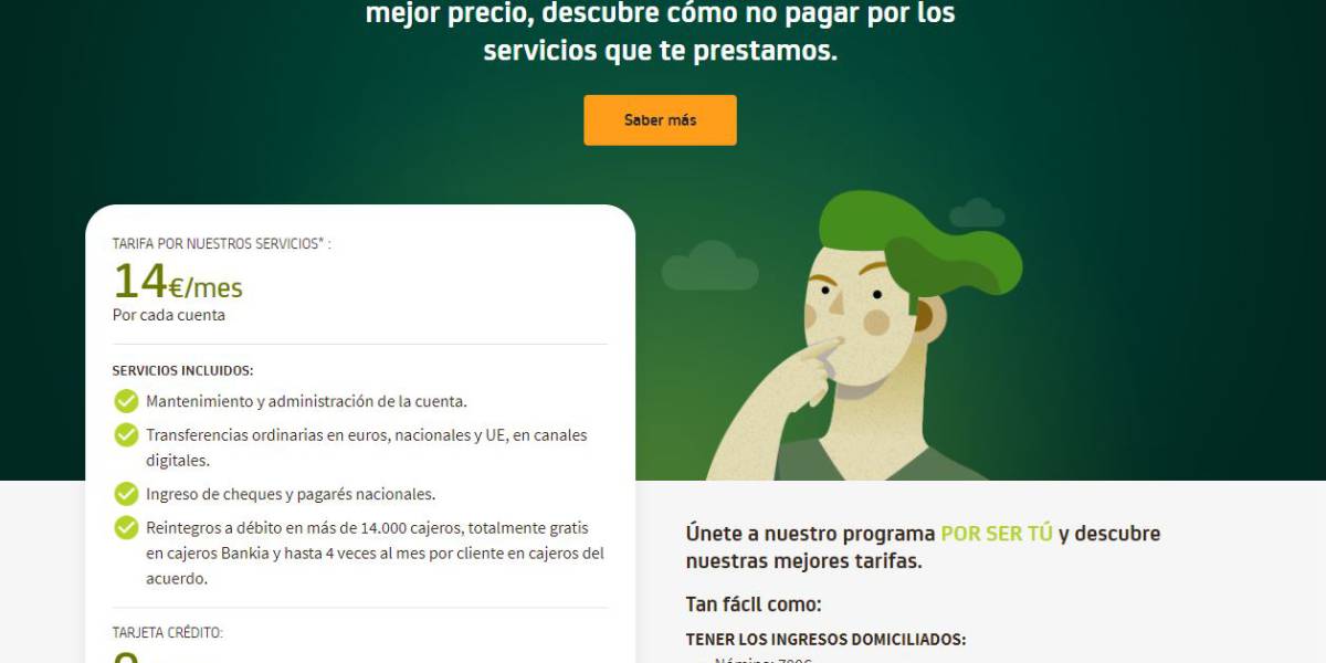 Captura de pantalla del simulador de Bankia.