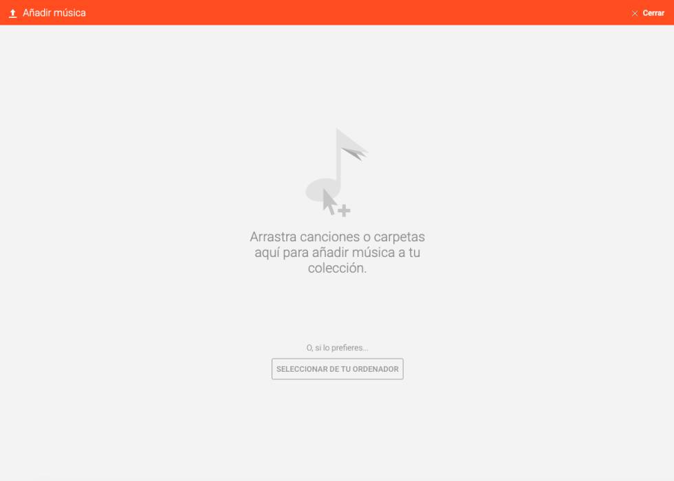 Subir música a Google Music.