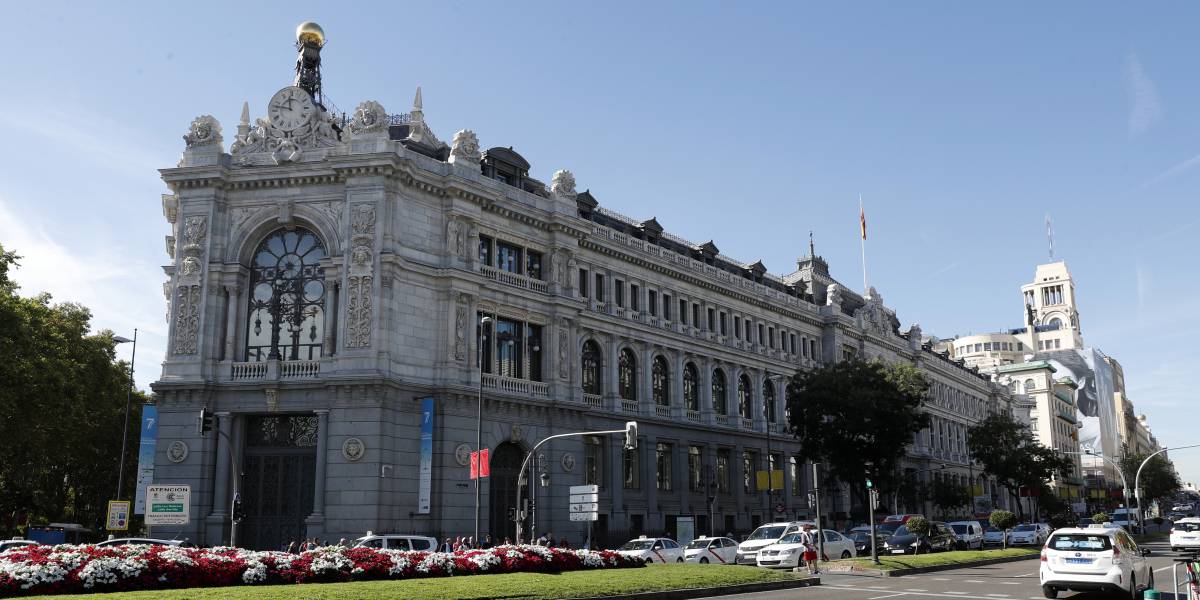 Fachada del Banco de España, Madrid.