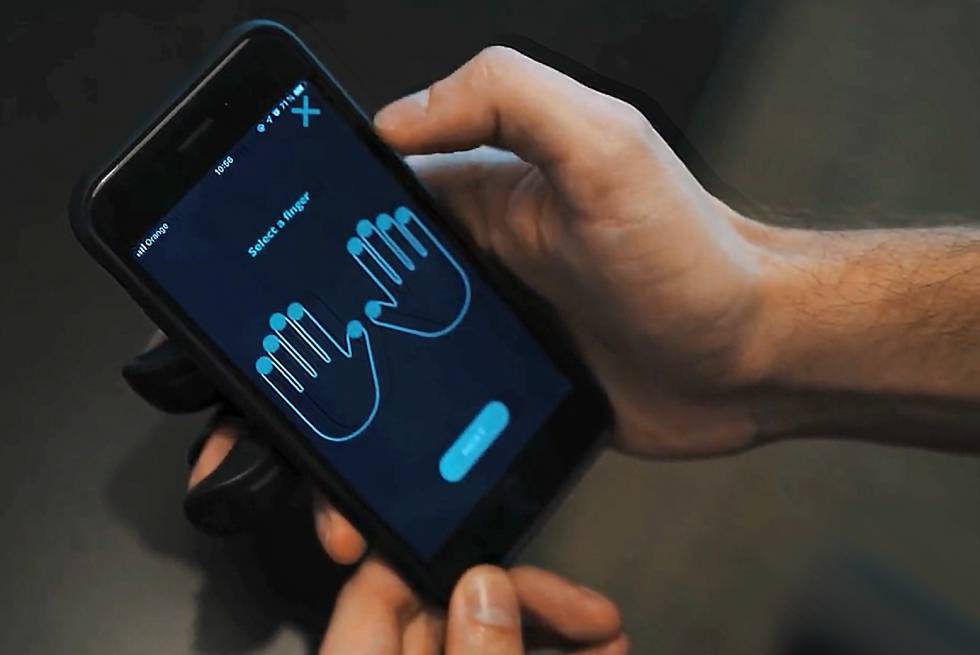 App en el móvil de Music Fingers.