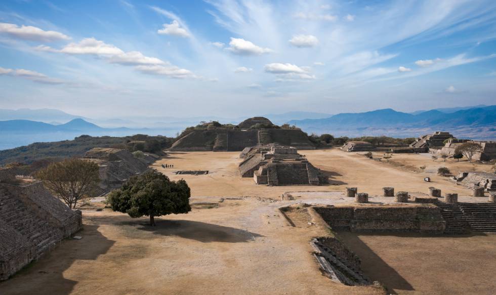 Sitio arqueológico de Monte Albán, muy cerca de la capital de Oaxaca.