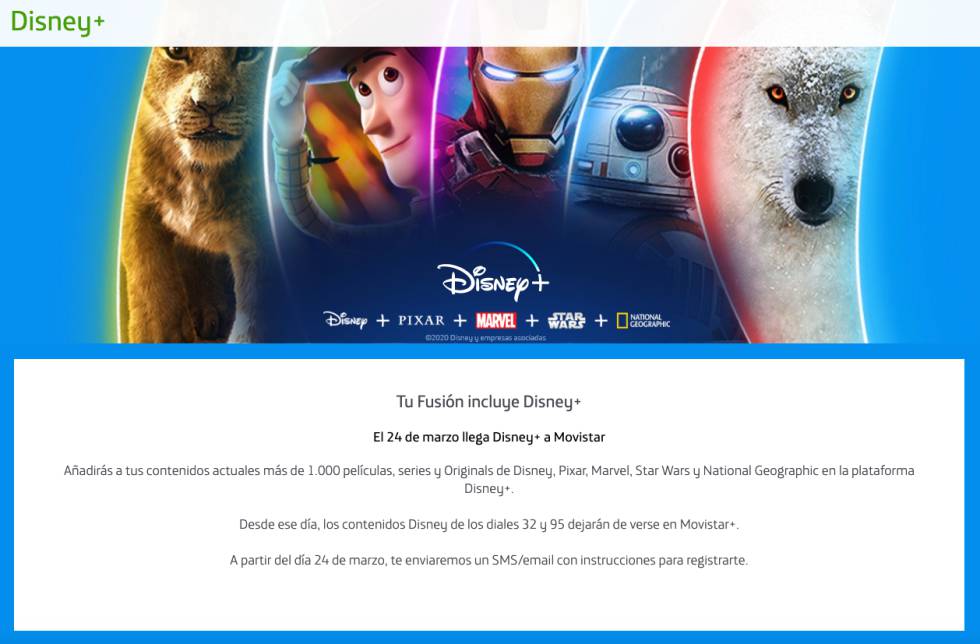 Disney+ en Movistar+.