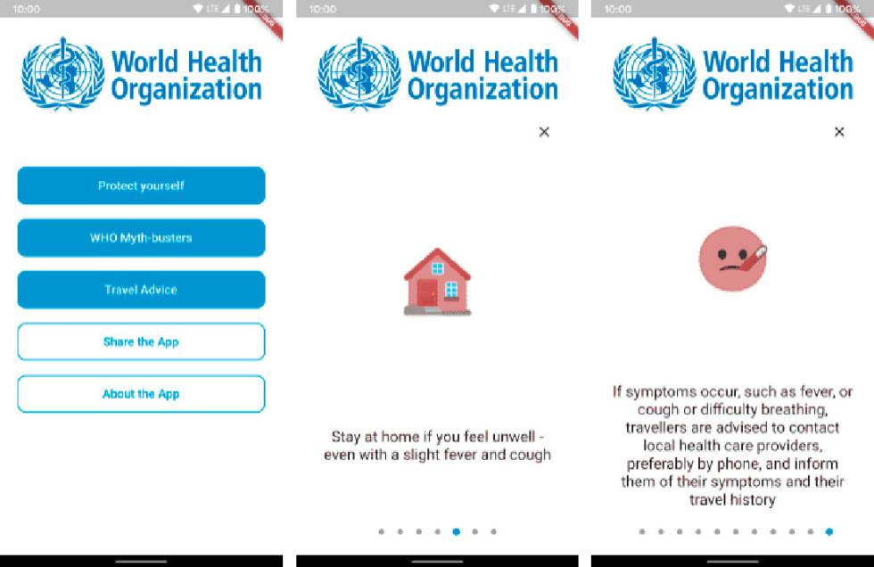 App oficial de la OMS.