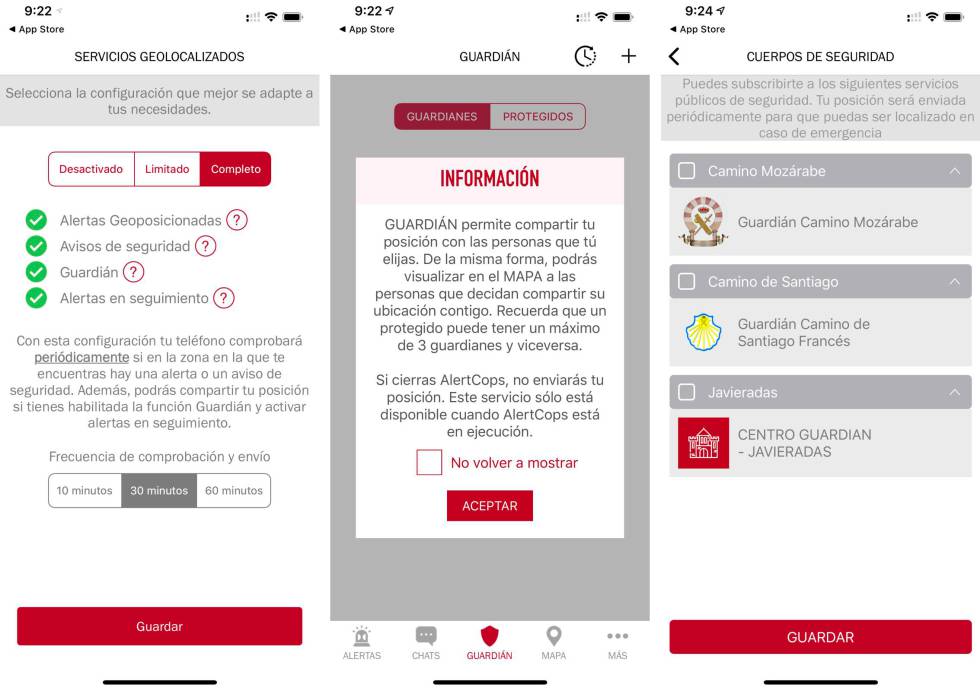 Nuevo modo 'Guardián' de AlertCops.