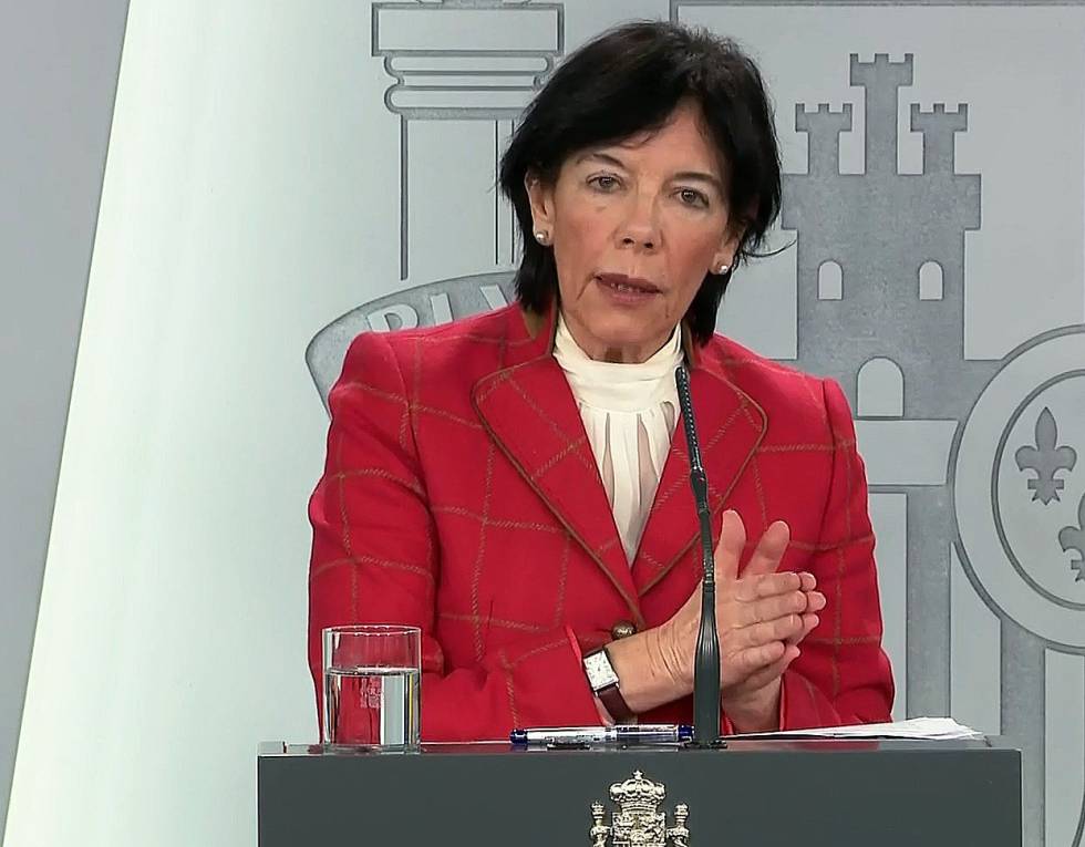 La ministra de Educación, Isabel Celaá.