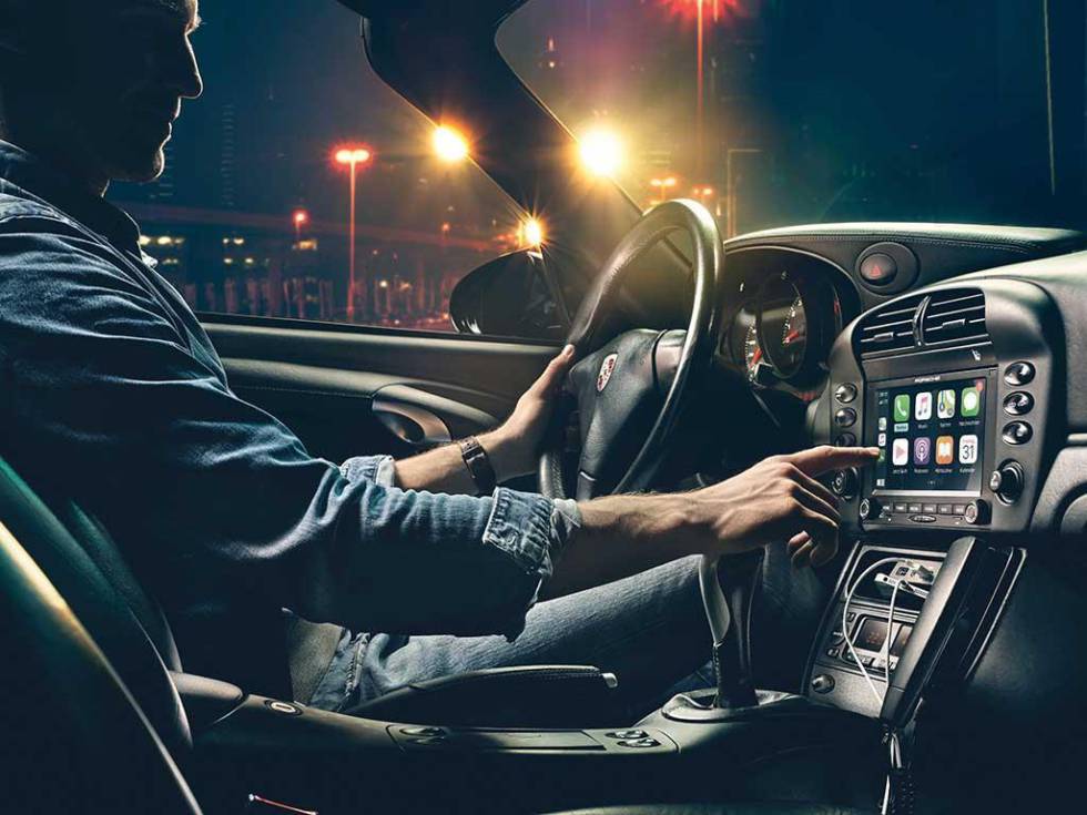 Infotainment Carplay de Porsche.
