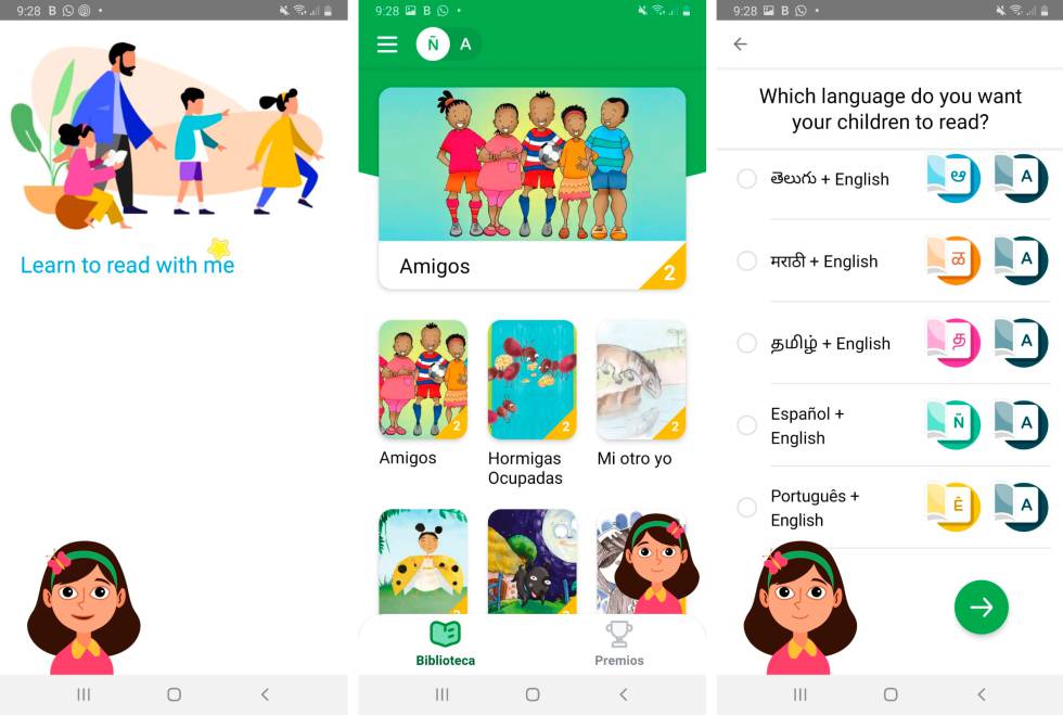 Read Along by Google para aprender a leer.
